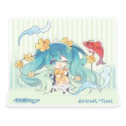 Hatsune Miku Visualización de figuras Hatsune Miku Spring Time Chibi Miku with Koi 11 cm