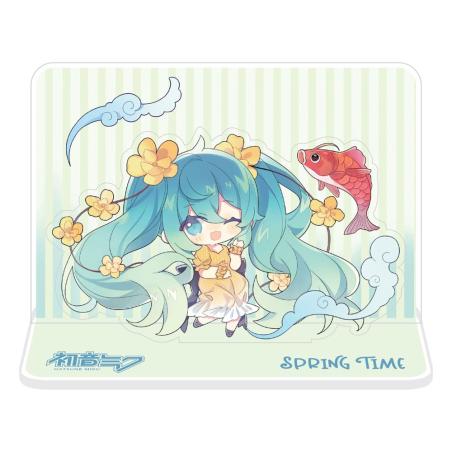 Hatsune Miku Visualización de figuras Hatsune Miku Spring Time Chibi Miku with Koi 11 cm