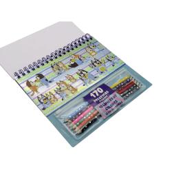 Set coloreable con pegatinas Bluey