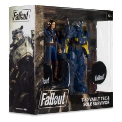 Fallout 4 Pack de 2 Figuras T-60 Vault Tec & Sole Survivor 18 cm