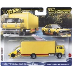 Hot Wheels Premium TEAM TRANSPORT 1972 Toyota Corolla & Sakura Sprint