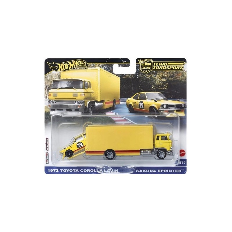 Hot Wheels Premium TEAM TRANSPORT 1972 Toyota Corolla & Sakura Sprint