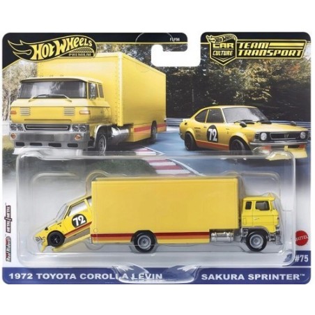 Hot Wheels Premium TEAM TRANSPORT 1972 Toyota Corolla & Sakura Sprint