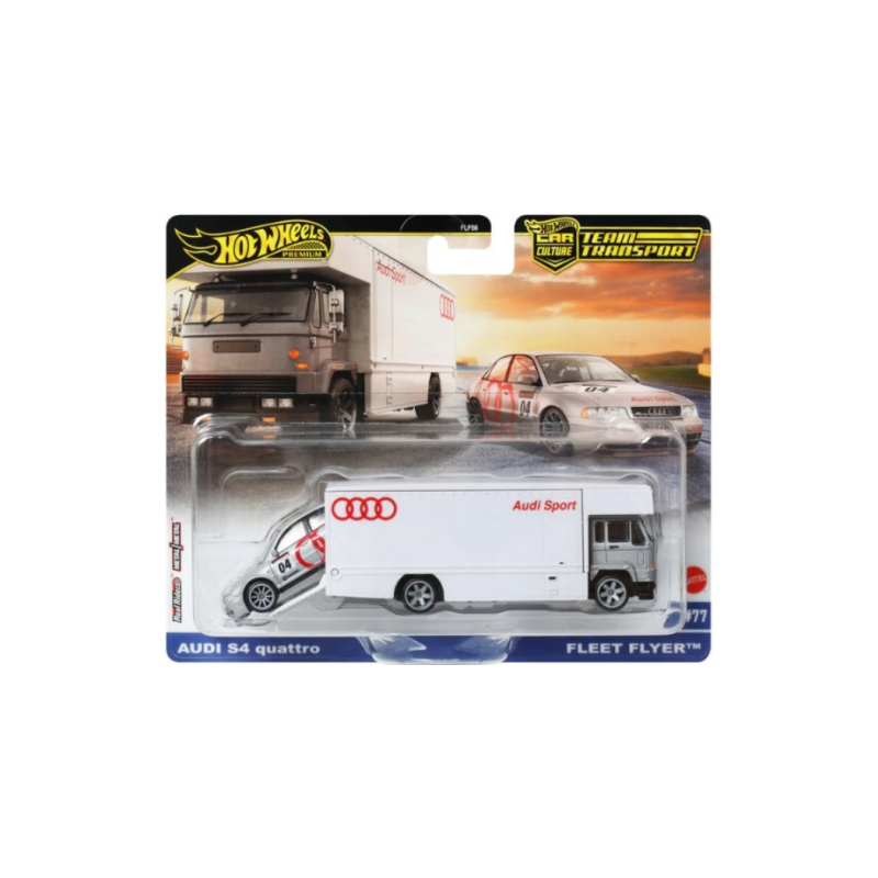 Hot Wheels Premium TEAM TRANSPORT Audi S4 & Fleet Flyer