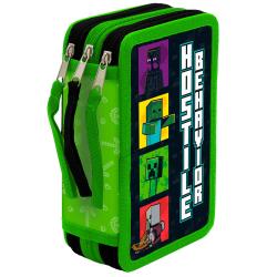 Plumier Minecraft triple 39pzs