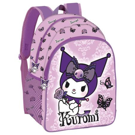 Mochila Purple Kuromi Hello Kitty 40cm