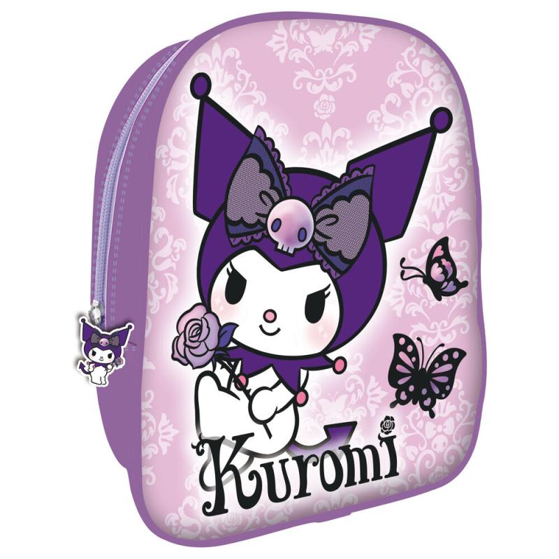 Mochila Purple Kuromi Hello Kitty 30cm