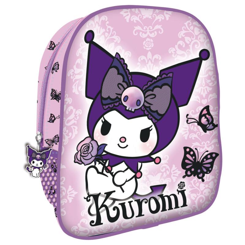 Mochila Purple Kuromi Hello Kitty 26cm
