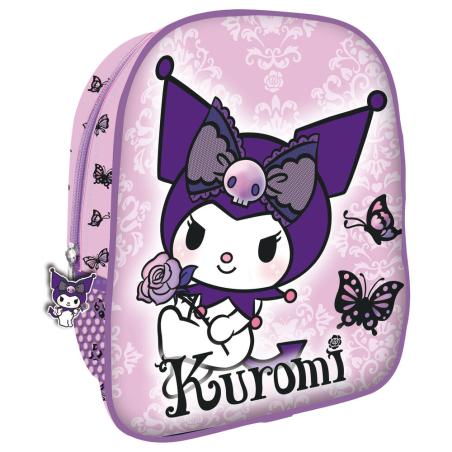 Mochila Purple Kuromi Hello Kitty 26cm