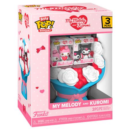 Figura Bitty POP Bouquet Hello Kitty My Melody and Kuromi San Valentin