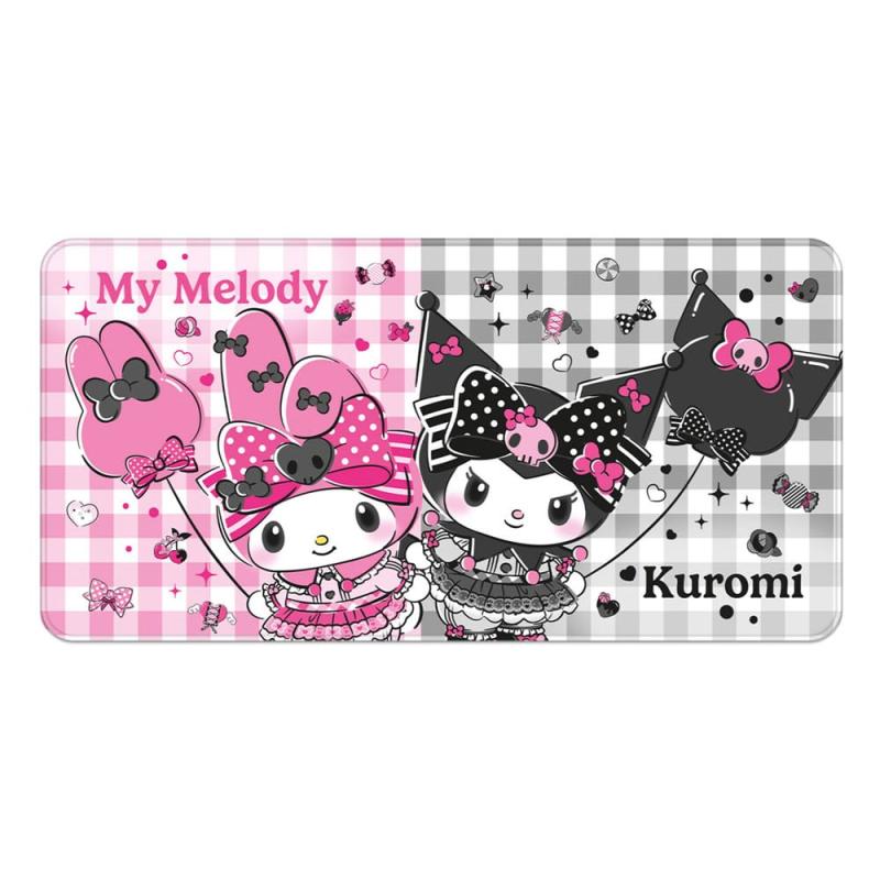Sanrio XXL Alfombrilla de ratón Pink Black Party Series My Melody & Kuromi