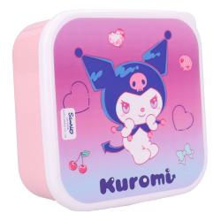 Sanrio Pack de 3 Fiambreras Kuromi Fresh Bites