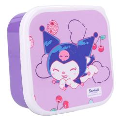 Sanrio Pack de 3 Fiambreras Kuromi Fresh Bites
