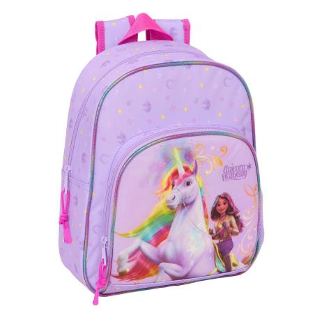 Mochila Academia Unicornio 34cm adaptable