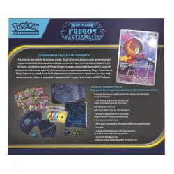 LATINO Estuche Entrenador Elite juego cartas Fuegos Fantasmales Pokemon