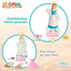 Juego magnetico madera vestidos Princesas Disney