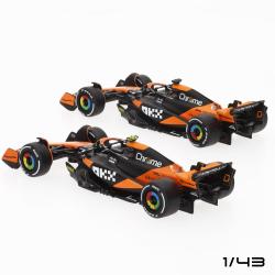 Blister 2 coches Mclaren MCL38 F1 2024 metal