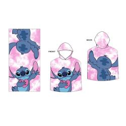 Poncho toalla Stitch Disney microfibra