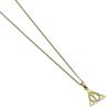 Colgante Deathly Hallows Harry Potter plata baño oro