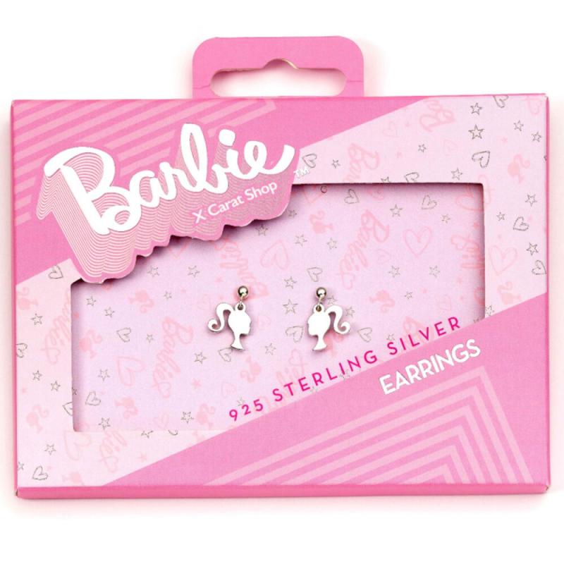 Pendientes Silhouette Barbie plata