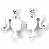 Pendientes Silhouette Barbie plata