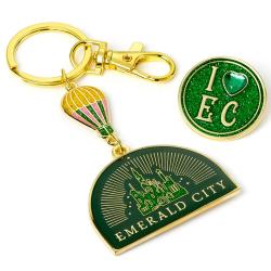 Set regalo llavero + Pin Emerald City Hot Air Balloon Wicked