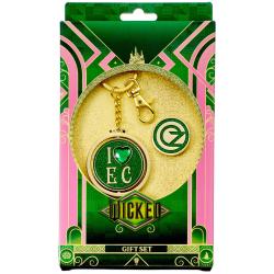 Set regalo llavero + Pin I Love Emerald City Keyring Oz Logo Wicked