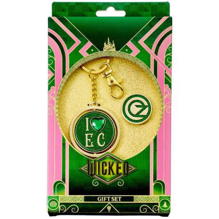 Set regalo llavero + Pin I Love Emerald City Keyring Oz Logo Wicked