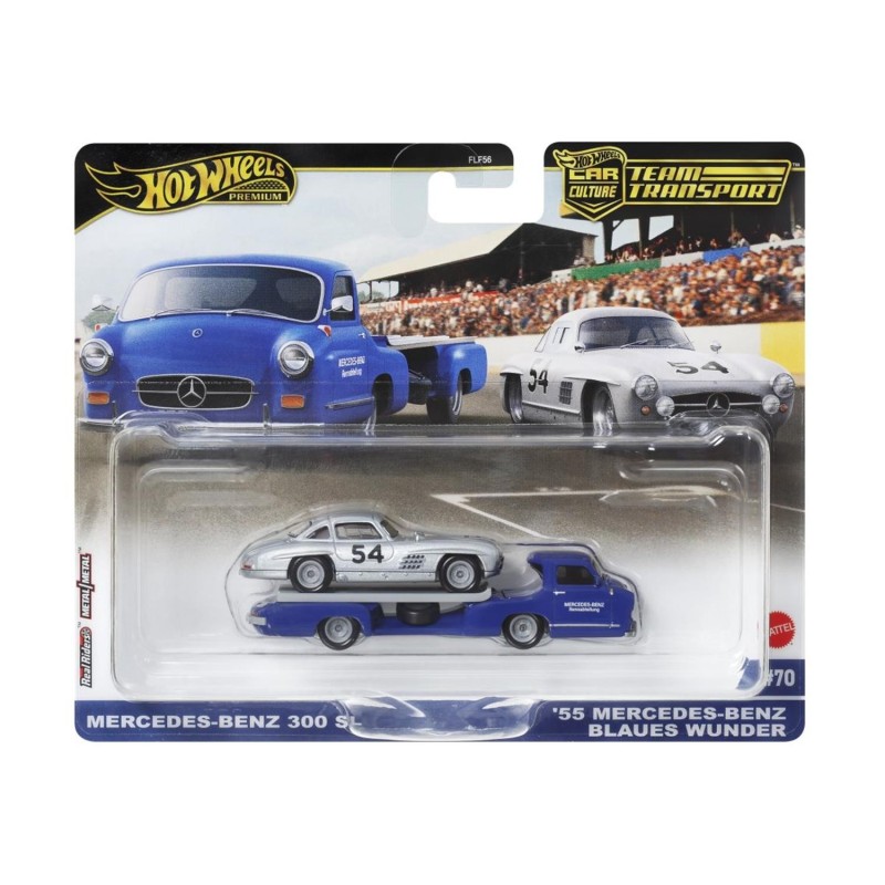 Hot Wheels: Premium Car Culture Team Transport - Mercedes-Benz 300SL & '55 Mercedes-Benz Blaues Wunder (HRV48)
