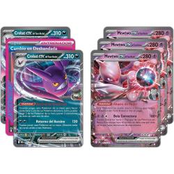 Blister cartas League Battle Deck Team Rockets Mewtwo Ex Pokemon español