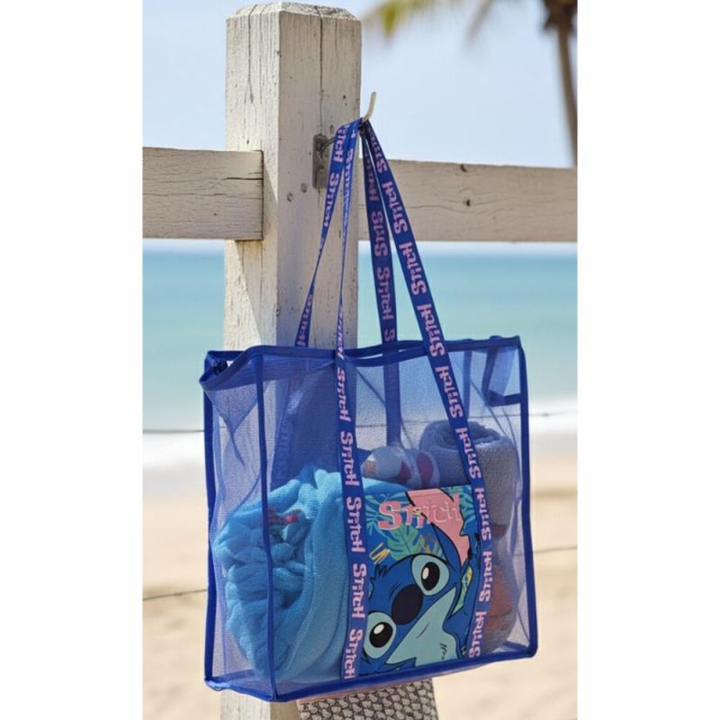 Bolsa playa rejilla Stitch Disney