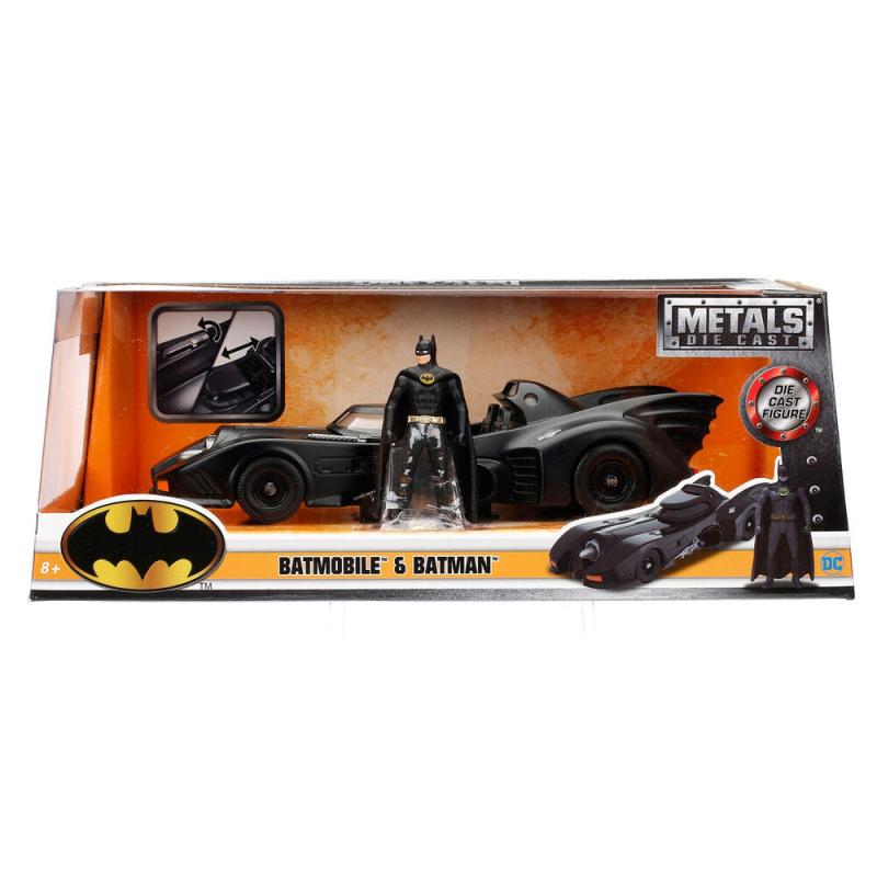 Blister figura Batman + Coche Batmovil metal DC Comics
