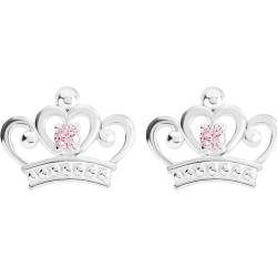 Pendientes Corona Princesas Disney plata