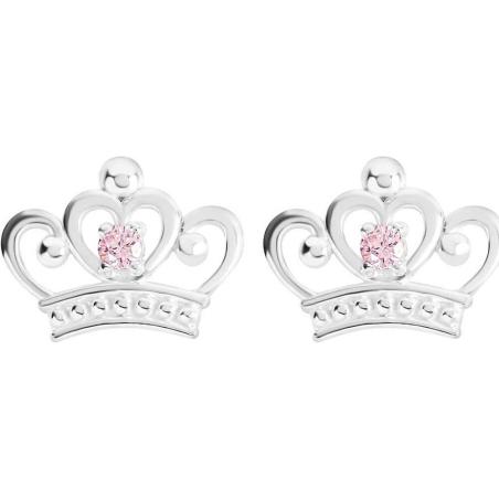 Pendientes Corona Princesas Disney plata