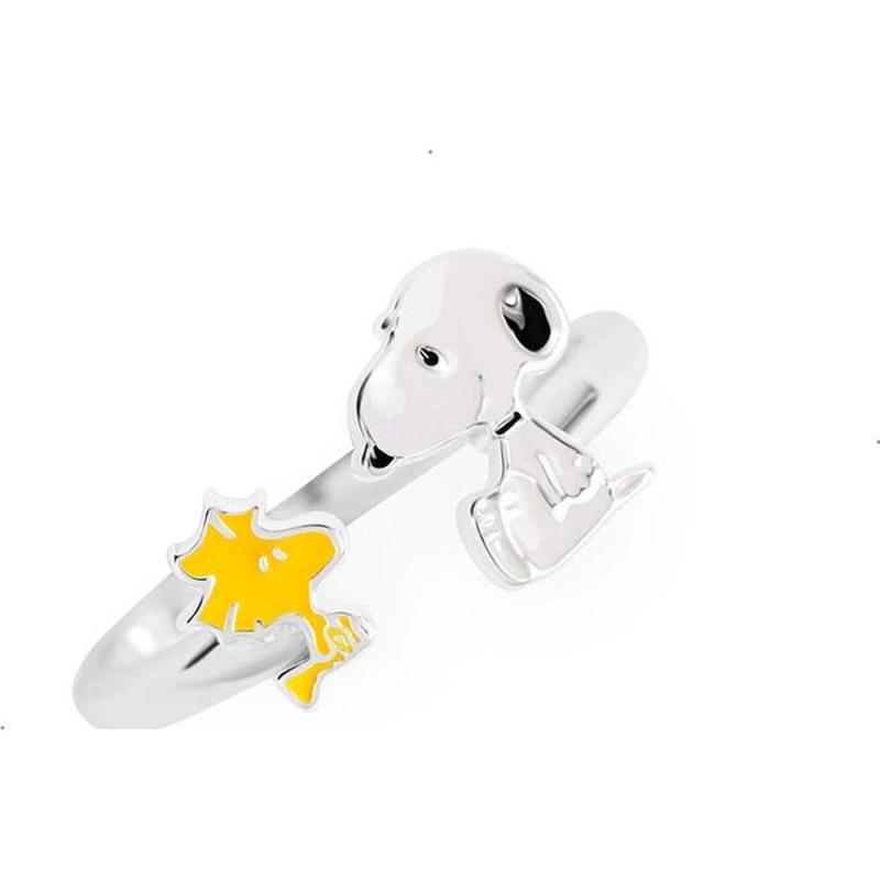 Anillo pie Snoopy Peanuts plata