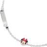 Pulsera placa Minnie Disney plata