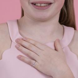 Anillo Corona Princesas Disney plata