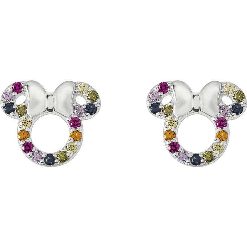 Pendientes Rainbow Minnie Disney plata