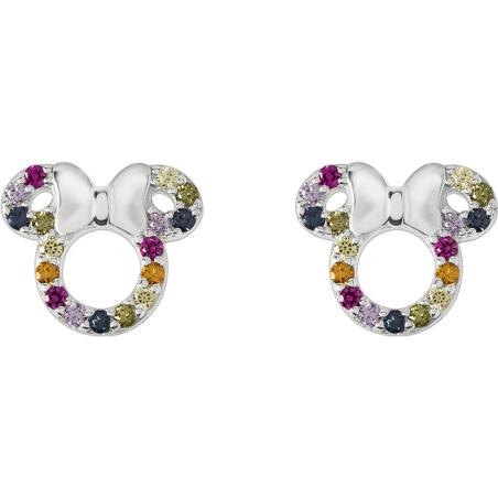 Pendientes Rainbow Minnie Disney plata