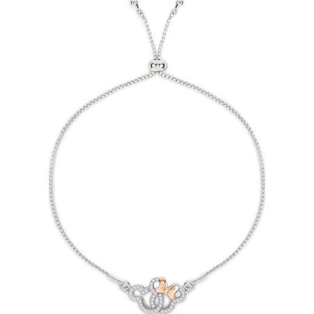 Pulsera Mickey & Minnie Disney plata