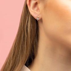 Pendientes Rosa La Bella y la Bestia Disney plata