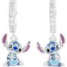 Pendientes Charm Stitch Disney plata