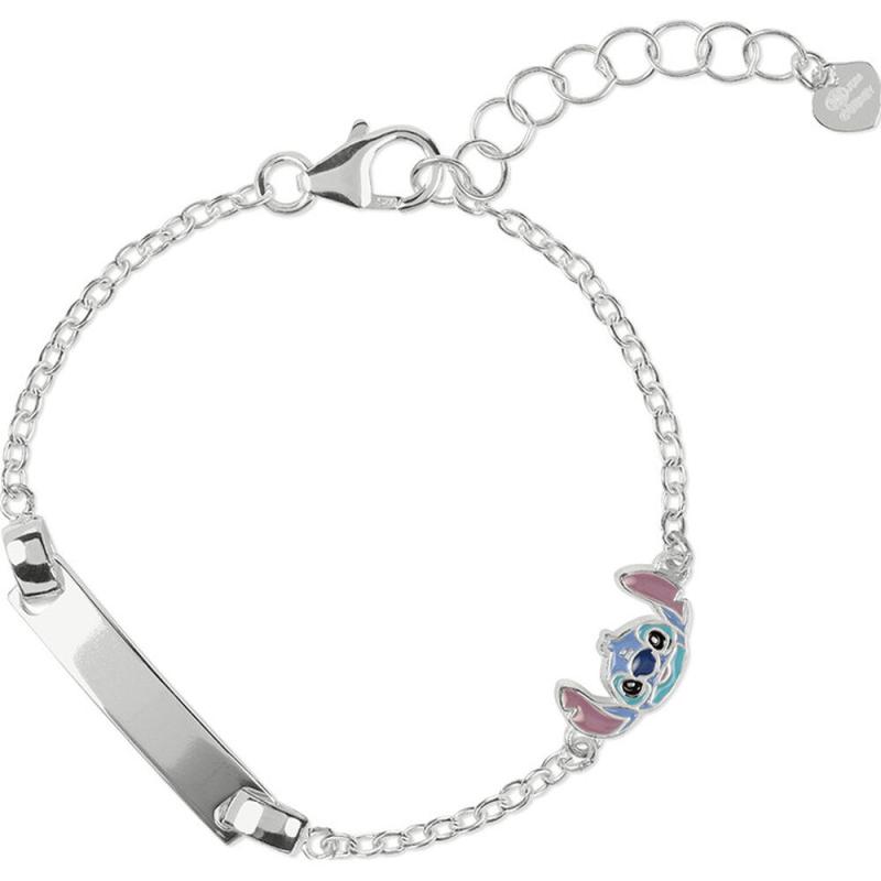 Pulsera placa Stitch Disney plata