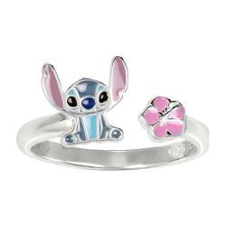Anillo pie Stitch Disney plata