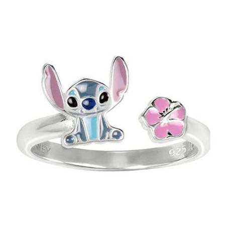 Anillo pie Stitch Disney plata