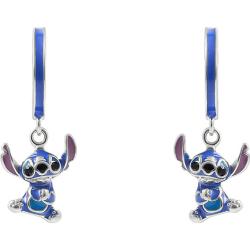 Pendientes Charm Stitch Disney plata