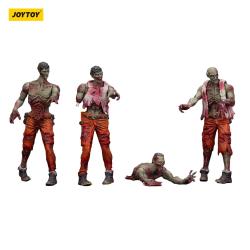 Zombie Pack de 4 Figuras Dark Source Mechanic Team 8 cm
