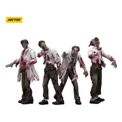 Zombie Pack de 4 Figuras Dark Source Scientists (Male) 8 cm