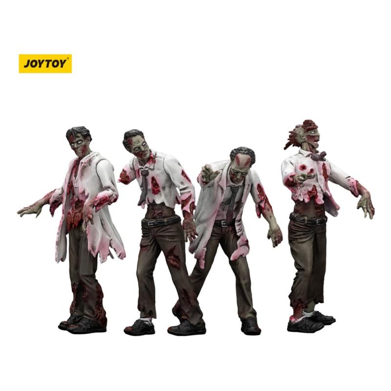 Zombie Pack de 4 Figuras Dark Source Scientists (Male) 8 cm