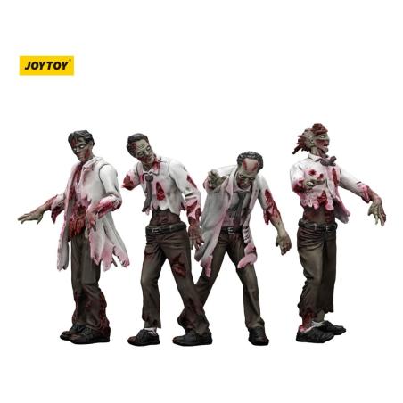 Zombie Pack de 4 Figuras Dark Source Scientists (Male) 8 cm